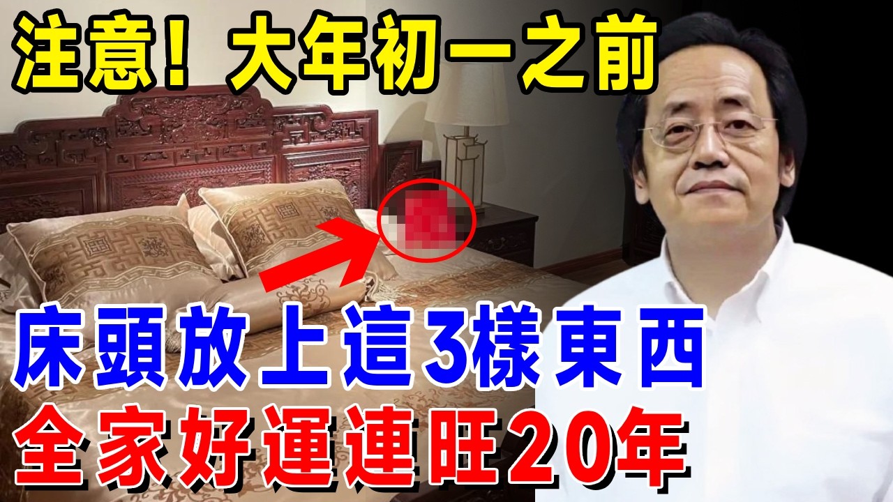 倪海廈：不可思議！在大年初一之前，床頭放上這3樣東西，不管多倒霉都能逆天改命，從年頭旺到年尾！#倪海厦 #居家風水 #中醫養生 #鎮櫃法 #經方人生轉運 #流年運勢 #易經 #國學智慧