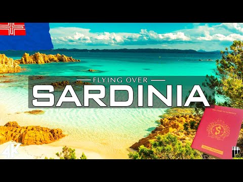 FLYING OVER SARDINIA (4K UHD) ✔️ Relaxing Music Along With Beautiful Nature Videos ✔️ 4K Video HD