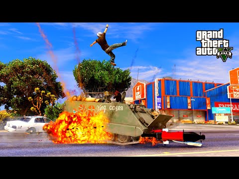 GTA V Crazy M113a1 Apc Tank Crashes Compilation Destruction Gta 5 Car Crashes 487