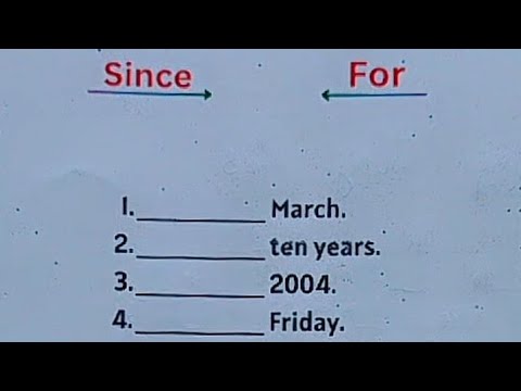 English Grammar Exercise | Since | For | ✍️🧑‍🏫