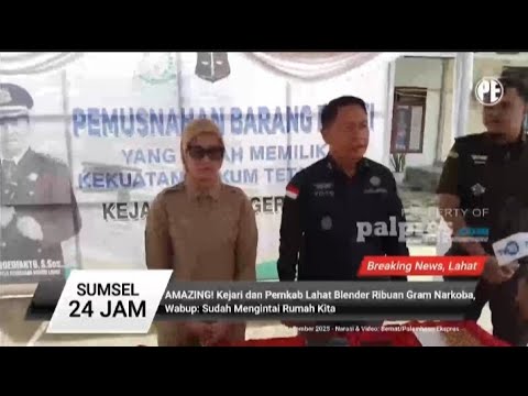 Kejari dan Pemkab Lahat Blender Ribuan Gram Narkoba