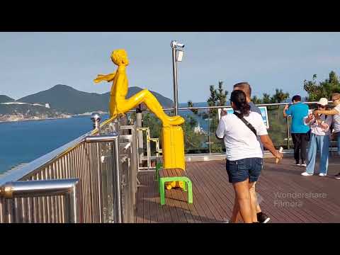 Praia Songdo de Seul 2023, passarela, teleférico e caminhada