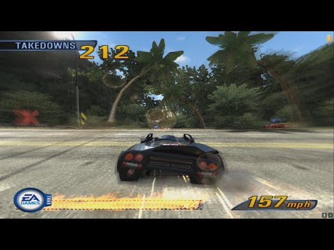 Burnout 3: Takedown | 212 Takedowns | Island Paradise Northbound Road Rage | Tuned Super