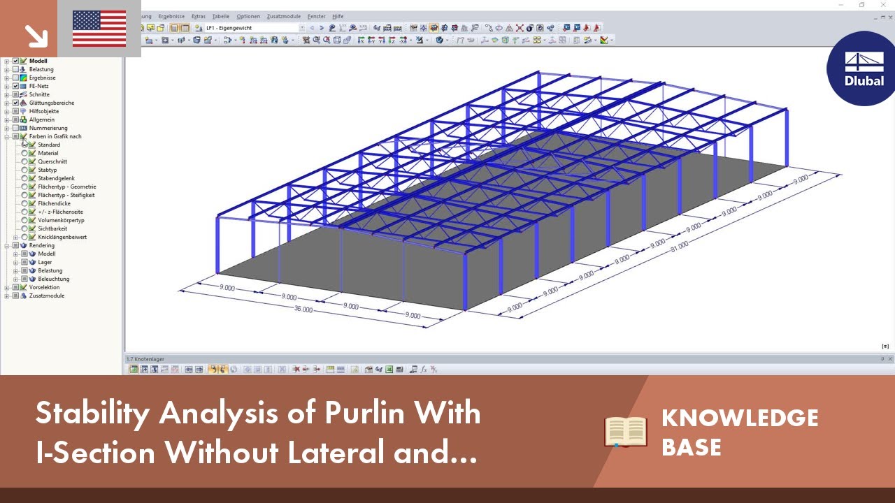 KB 001649 | Stability Analysis of Purlin With I-Section Without Lateral and Torsional Restraint