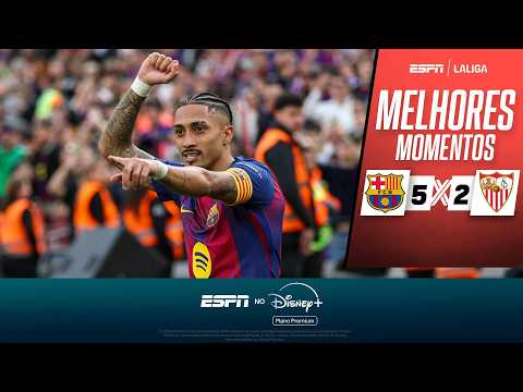 Gols e lances de Barcelona x Sevilla