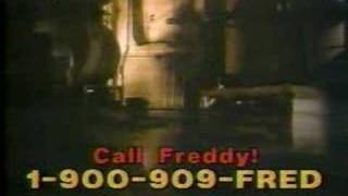 The Call Freddy! line advertises "Freddy's favorite bedtime stories... [laughter]....deadtime stories."