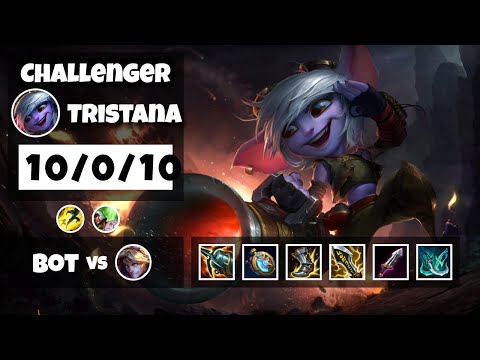 Tristana 11.13 Gameplay Challenger Replay Bot Lane - S11 (10/0/10) - EU
