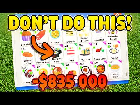8 Mistakes RUINING Your Earnings in Restaurant Tycoon 3 - Roblox