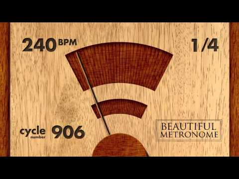 240 BPM 1/4 Wood Metronome HD