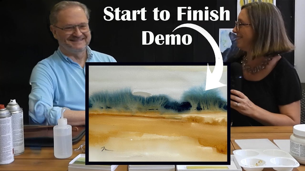 Get Poetic Watercolor Effects on Plexiglass - Guest Interview and Demo