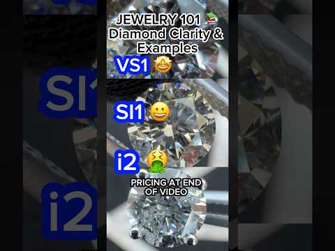 Diamond Clarity? 🤔 A Quick Overview - Pricing Examples At The End! JEWELRY 101 #shorts #jewelry