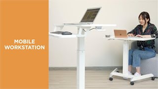 Height Adjustable Mobile Workstation with Paddle Lever-FWS07 Series