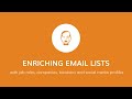 Enriching Email Lists With Job Roles, Companies, Locations and Social Profiles — VoilaNorbert.com