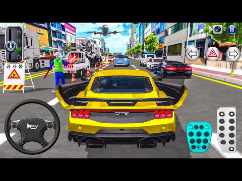 New Golden Mustang For City Road Driving - 3D Driving Class Android iOS - GamePlay GameCar -2025