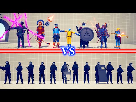 HIDDEN UNITS TEAM vs SWAT TEAM - Totally Accurate Battle Simulator TABS