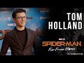Spider-Man star Tom Holland avoids spoilers on the Spider-Man: Far From Home red carpet!