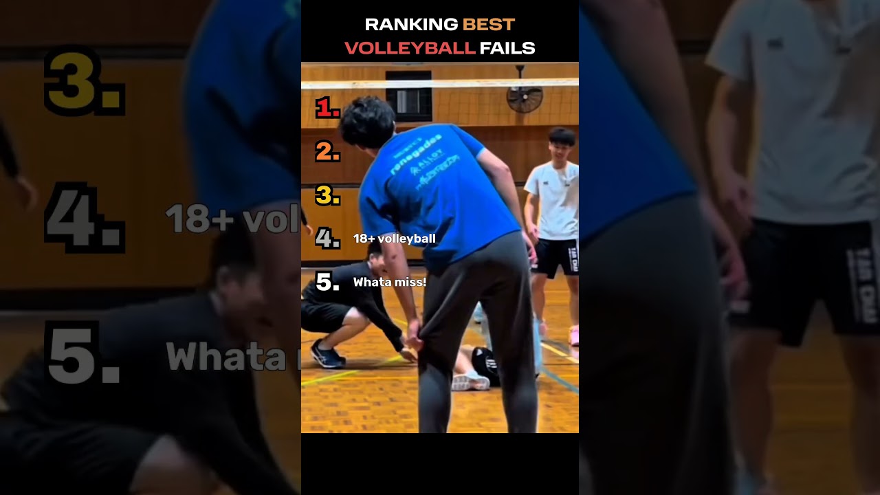 RANKING BEST VOLLEYBALL FAILS! #volleyball #fails #volleyballfail #funny #ranking #shorts #viral