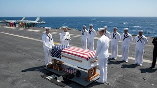 What Happens When US Navy Sailors Have A Burial in the Middle Of The Sea On Aircraft Carrier