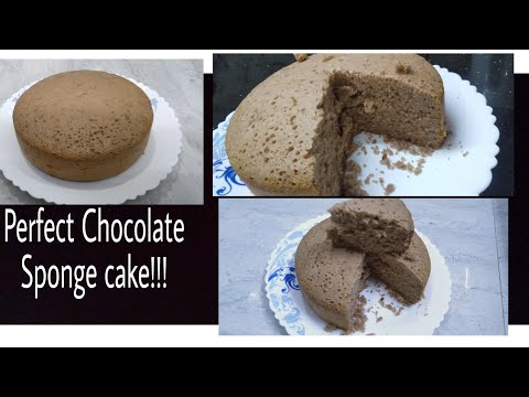 Perfect Chocolate cake Sponge Cake | No oven | No baking powder | No curd | Hasna's hub |