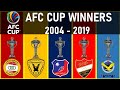 AFC CUP • ALL WINNERS 2004 - 2019
