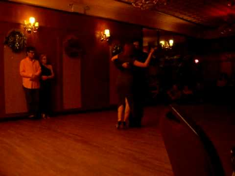  Jennifer Bratt  and  Ney Melo  are  dancing  to  the  milonga  "  Milonga De Los Fortines  "