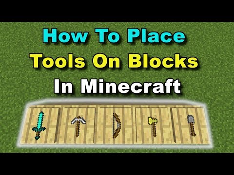 Insane Minecraft Trick: Placing Tools on Blocks!