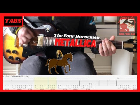 The Four Horsemen - Metallica (ALL RIFFS + TABS) Guitar lesson/tutorial/How to play