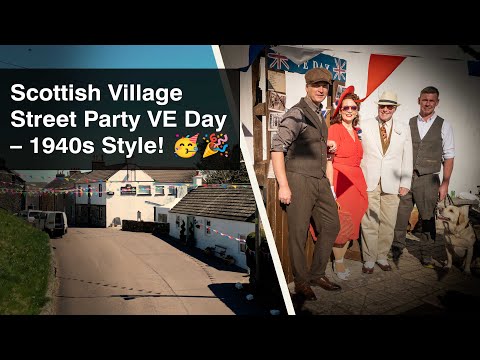 VE Day 80th Anniversary | Our Scottish Village Street Party  Bunting, Baking & 1940s Fun! Ep37
