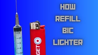 how to refill a Bic lighter very easy