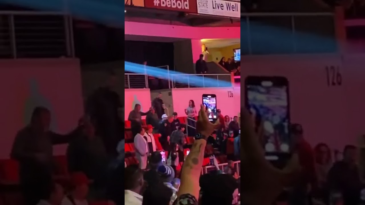 Jose Ramirez vs Pedraza 3/4/22 fans brawl in stands