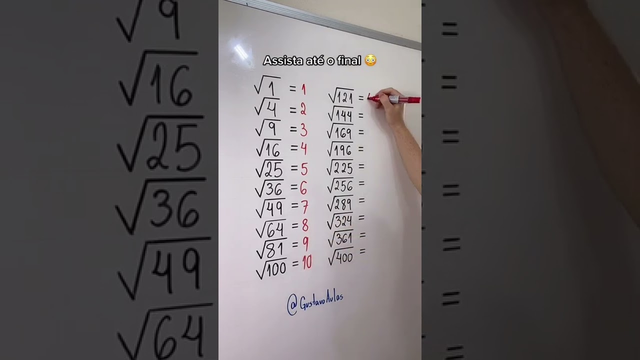 Tabela com todas as RAIZES 😱