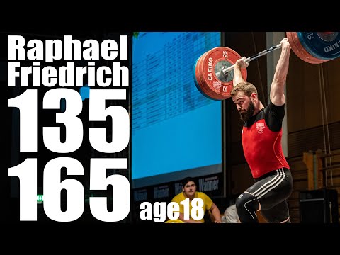 Raphael Friedrich (87.6kg age 18)  135kg Snatch 165kg Clean and Jerk - 2019 German Nationals