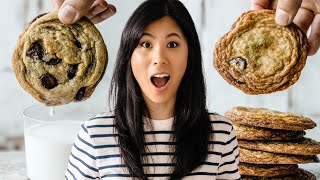 2 Easy Chocolate Chip Cookies Recipes! Chewy vs Thin & Crispy!