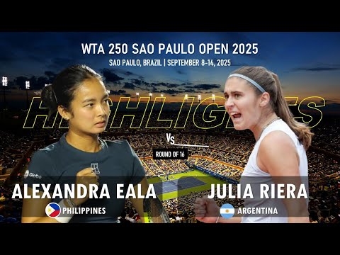 Alex Eala vs Julia Riera | WTA 250 Sao Paulo Open 2025 | Round of 16 Full Game Highlights