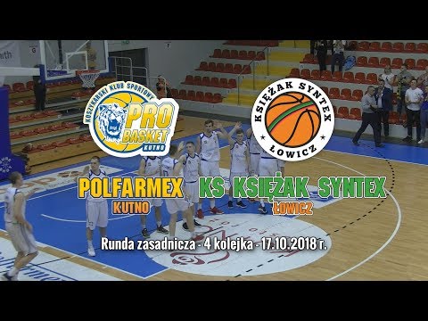 Skrót meczu Polfarmex Kutno - KS Księżak Syntex Łowicz - 17.10.2018