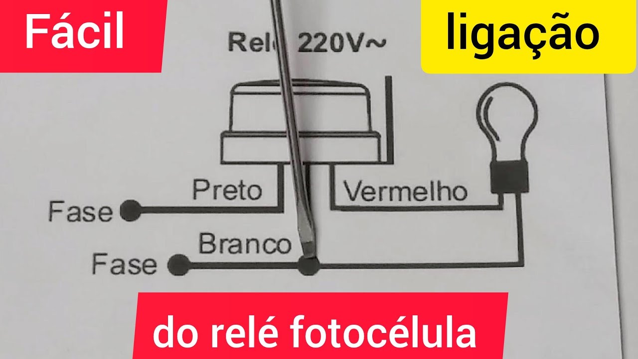 Watch Now Esquema de ligação de um relé fotocelula de 3 fios em tensão de 220volts Esquema de ligação de um relé fotocelula de 3 fios em tensão de 220volts