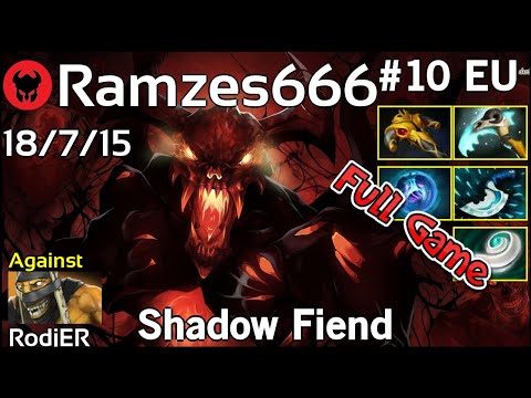 Ramzes666 plays Shadow Fiend!!! Dota 2 Full Game 7.21