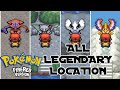 POKEMON FIRE RED ALL LEGENDARY POKEMON LOCATIONS