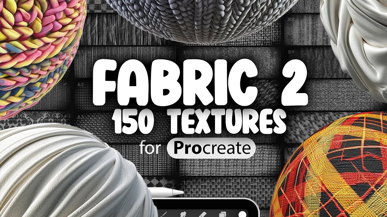 Fabric 2 Textures Brushes for Procreate 🔥