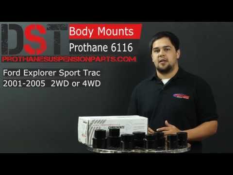 Prothane 6-116 6116, Body Mount Bushings - Ford Explorer Sport Trac 2001-2005