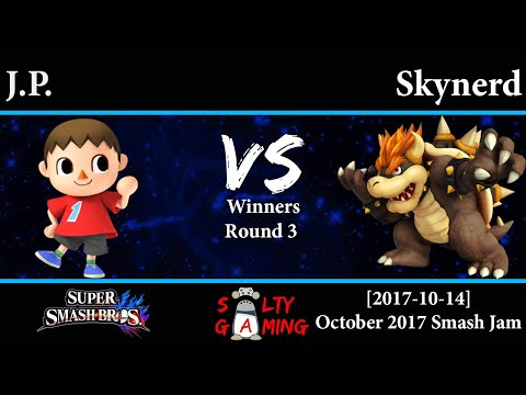 [2017-10-14] Smash 4 - J.P. (Villager) vs Skynerd (Bowser) WR3