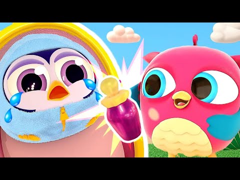 HopHop die Eule Cartoons. HopHop und sein Spielzeug Pinguin. 3 Folgen am Stück