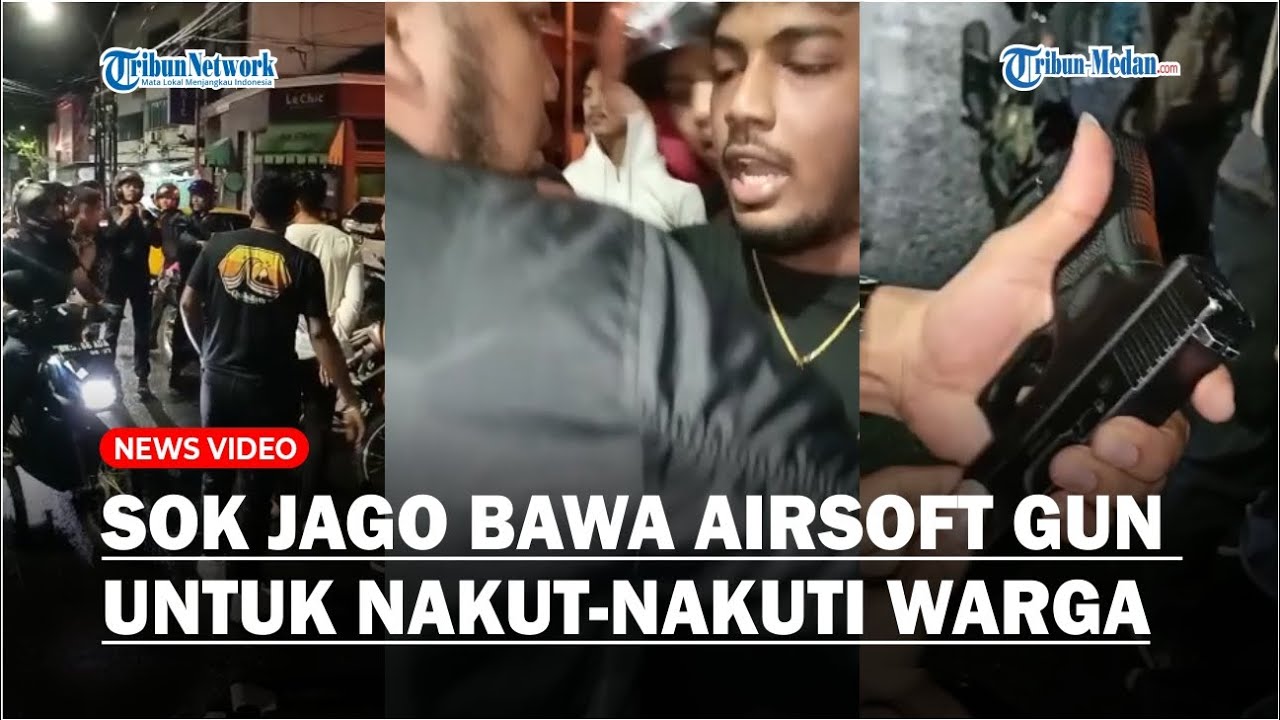 Sok Jago Bawa Airsoft Gun untuk Nakut-nakuti Warga Medan, Giliran Diringkus Polisi Ciut dan Takut