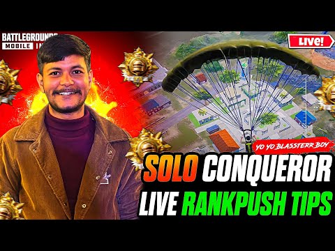 SOLO CONQUEROR LIVE RANK PUSH TIPS/TRICKS @blassterr  LIVE RANK PUSH SOLO FPP/TPP