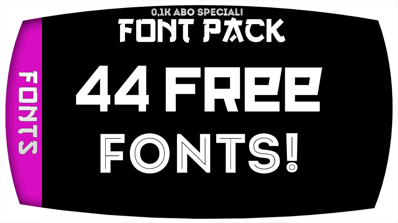 Free Font Pack (with 44 Fonts) | 100abo SPECIAL Part 2.