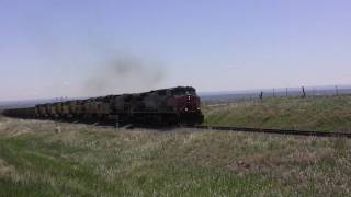 preview picture of video 'Union Pacific coal train with 7 units near Leyden on Moffat line'