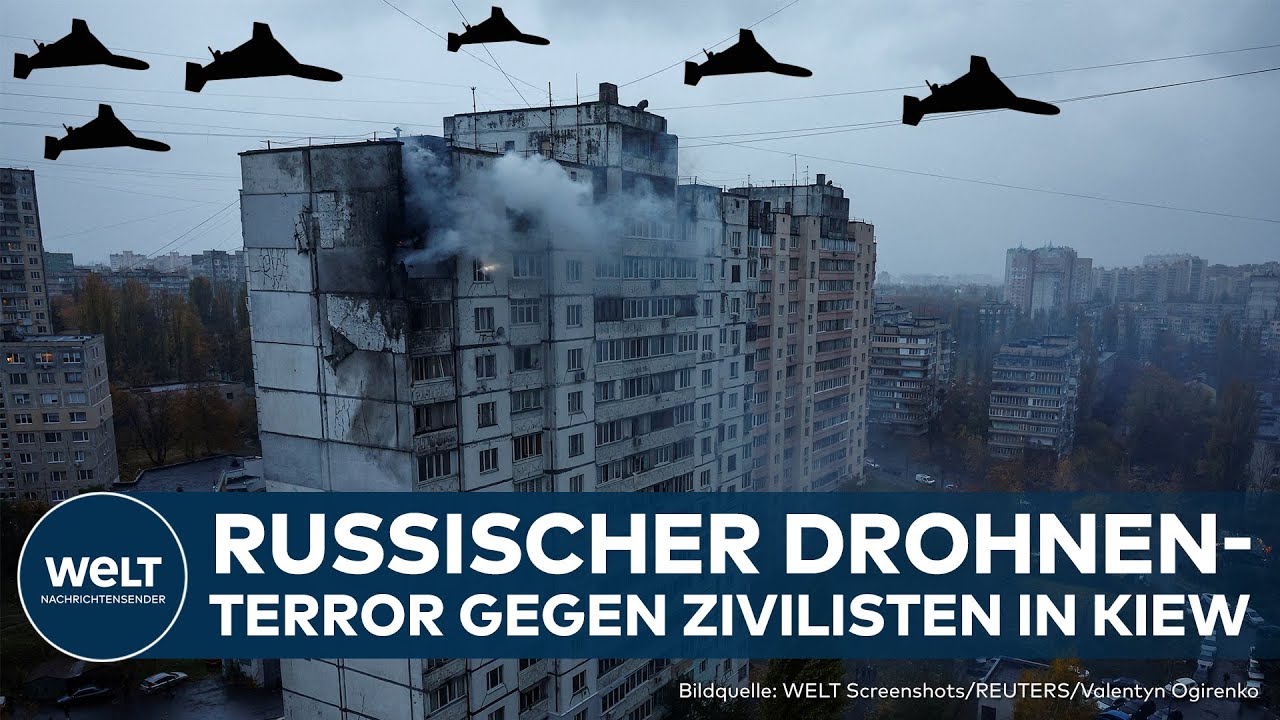 UKRAINE-KRIEG: Kamikaze-Drohnen schlagen ein - stundenlanger Luftalarm in Kiew