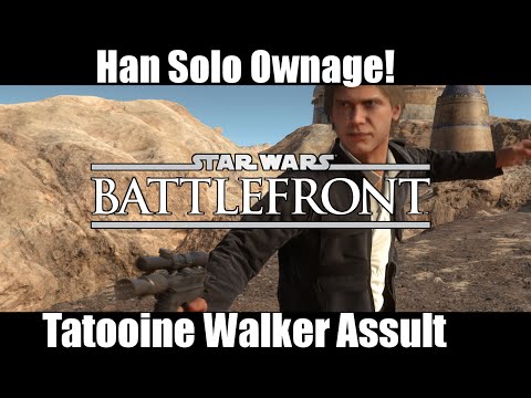 Battlefront: Han Solo Epic Game Play - Tatooine Walker Assault (Han Solo Game Play)