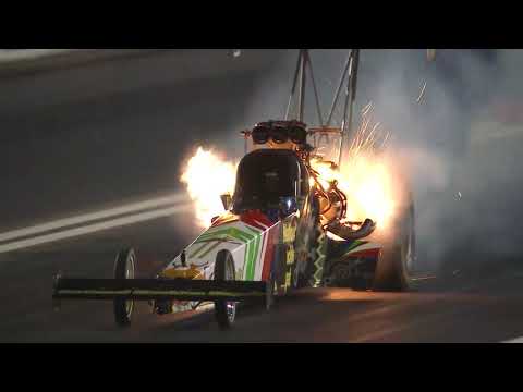 Huge explosion for Luigi Novelli under the lights at World Wide Technology Raceway