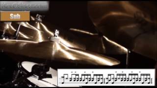 Free Drum Lessons | Vinnie Colaiuta Ghostnote Shuffle Transcription